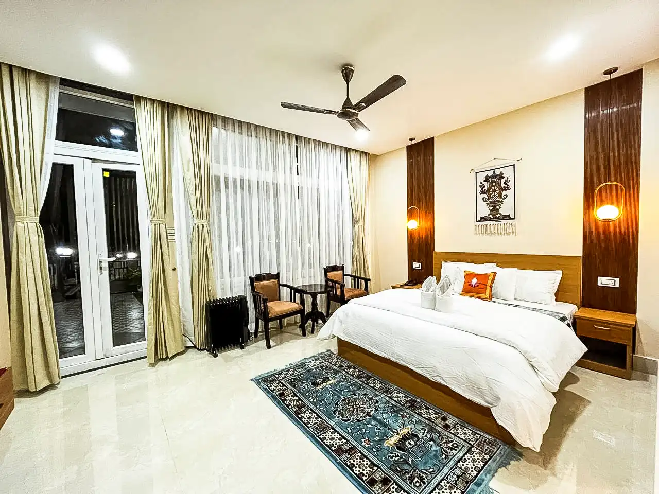 Spacious bedroom interior